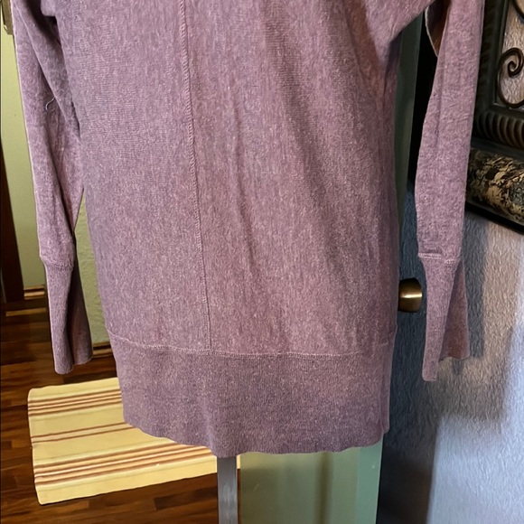 Loft Sweater Women's Mauve V-Neck- longer length Sz S - Picture 4 of 12